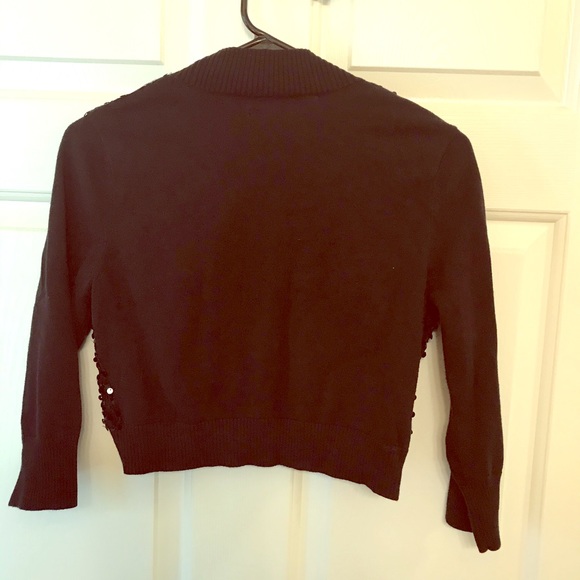 💘Elle Black Sequin Cardigan Sweater - Picture 3 of 5